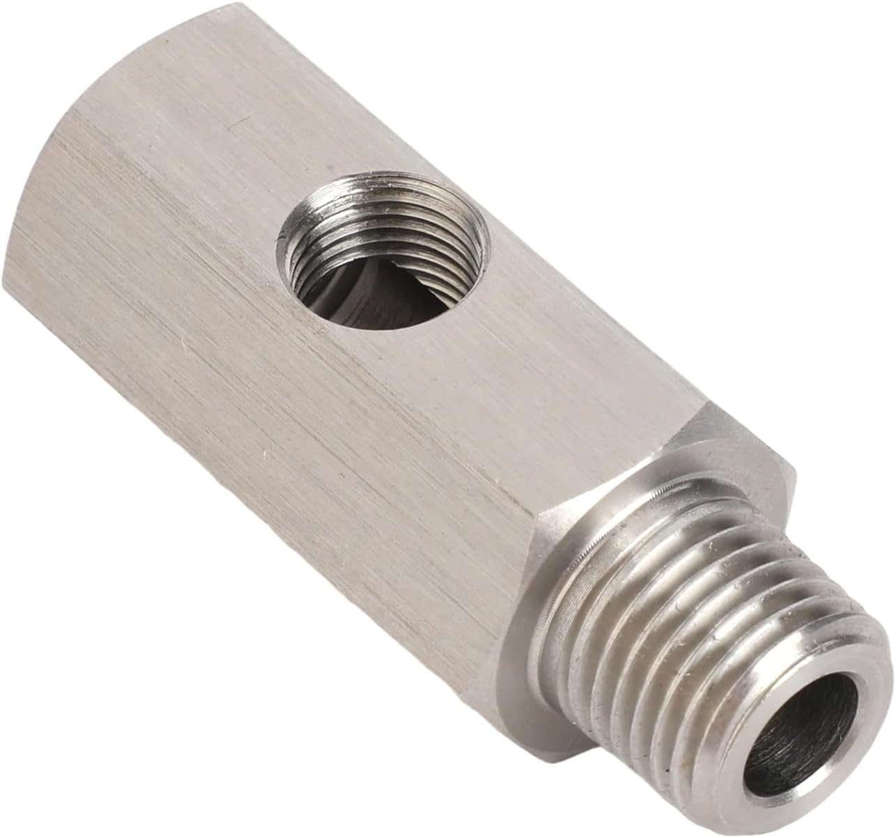 1/4 NPT Oil Pressure Sensor Tee Adapter, Stainless Steel 1/4 NPT Female to Male