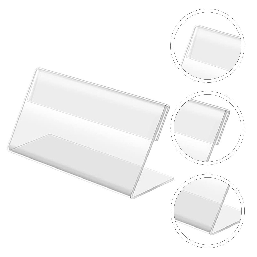20Pcs Reusable Acrylic Price Display Holders for Business Cards