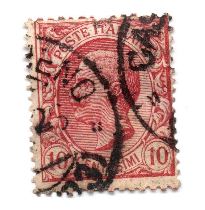 Italy 1906 King Victor Emmanuel III SC: 95 10c Red Used Stamp (a2)