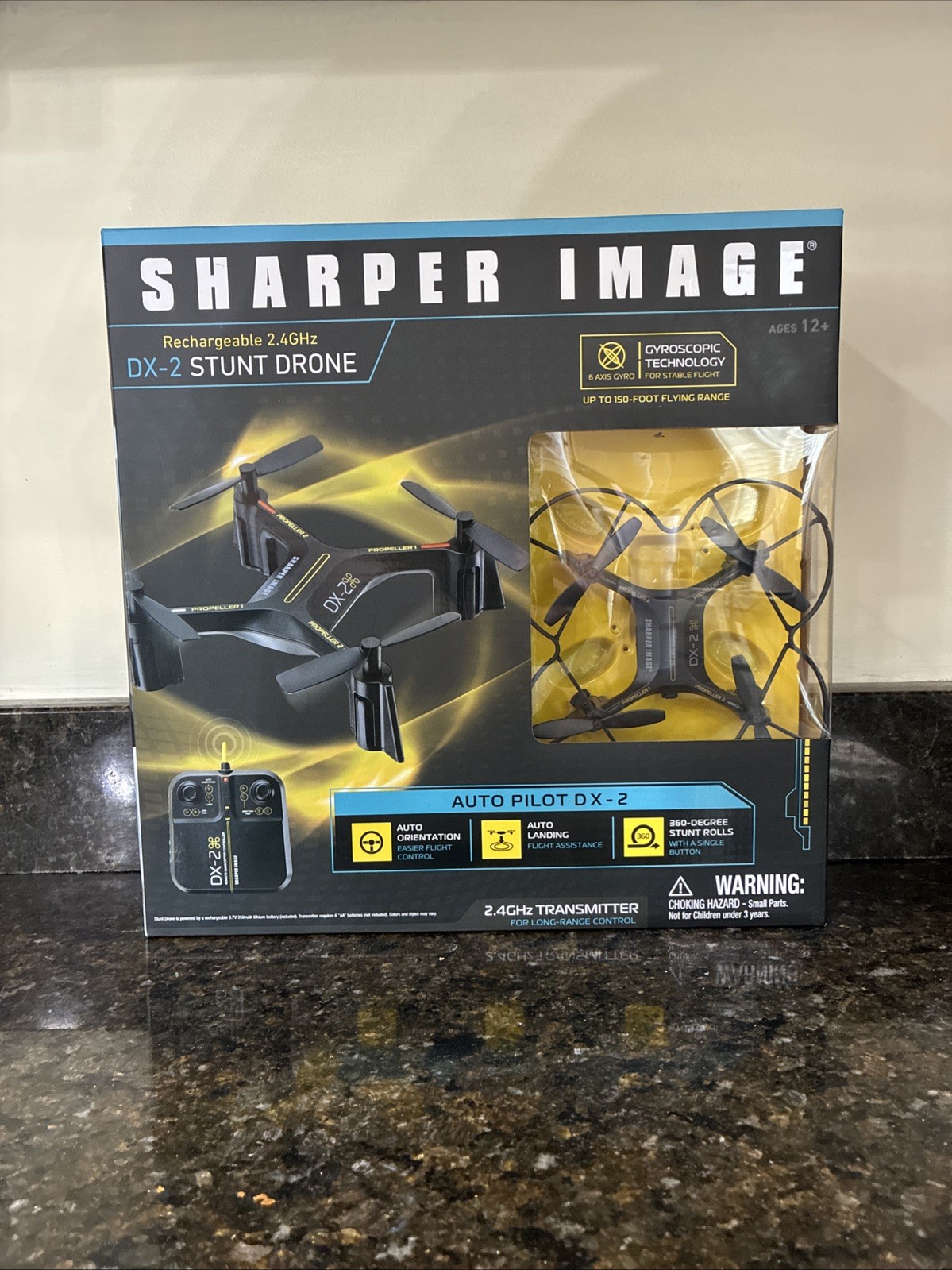NEW Sharper Image DX-2 Stunt Drone Rechargeable 2.4 Ghz -  Sealed In Box