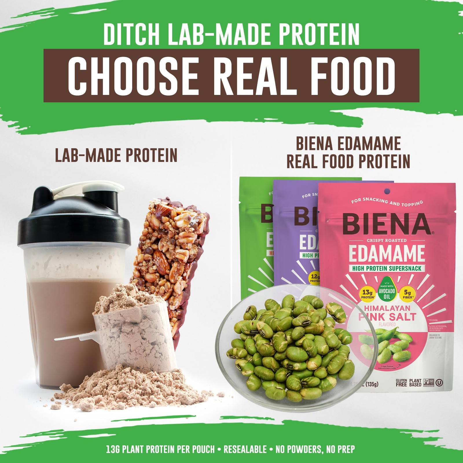 Biena Crispy Roasted Edamame Beans Snack – High Protein for Adults &...
