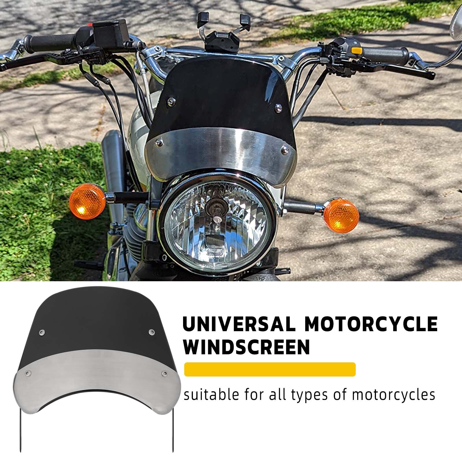 Motorcycle 5-7'' Headlight Fairing Windshield Windscreen For Suzuki TU250 TU250X