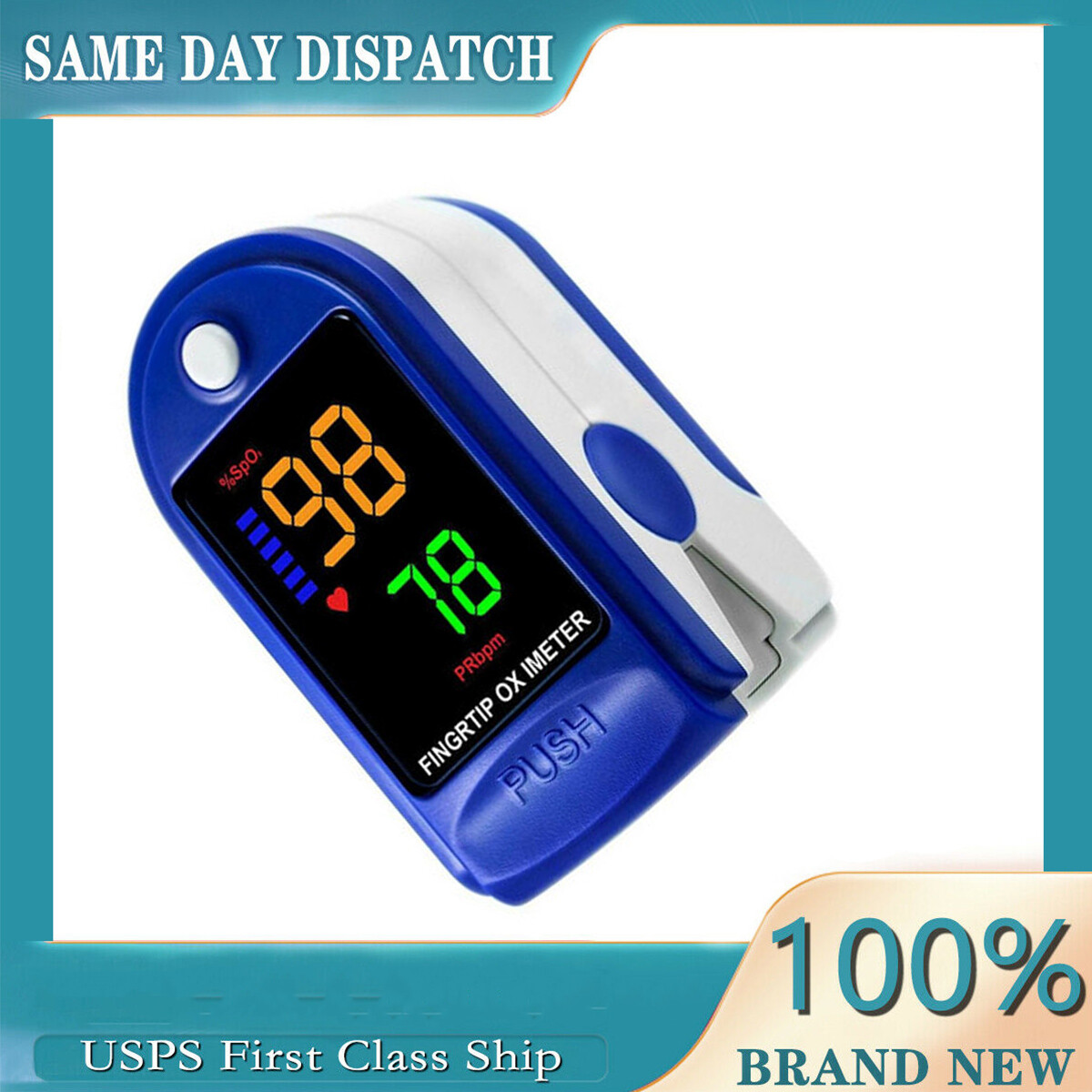 Finger Tip Pulse Oximeter Meter SpO2 Oxygen Saturation rate Heart 、SpO2 NEW