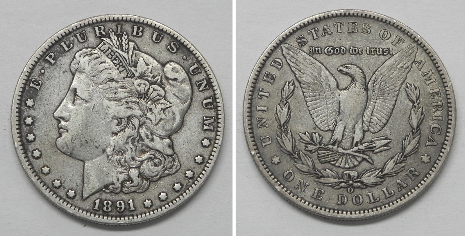 X5178  1891-O Morgan Dollar, XF
