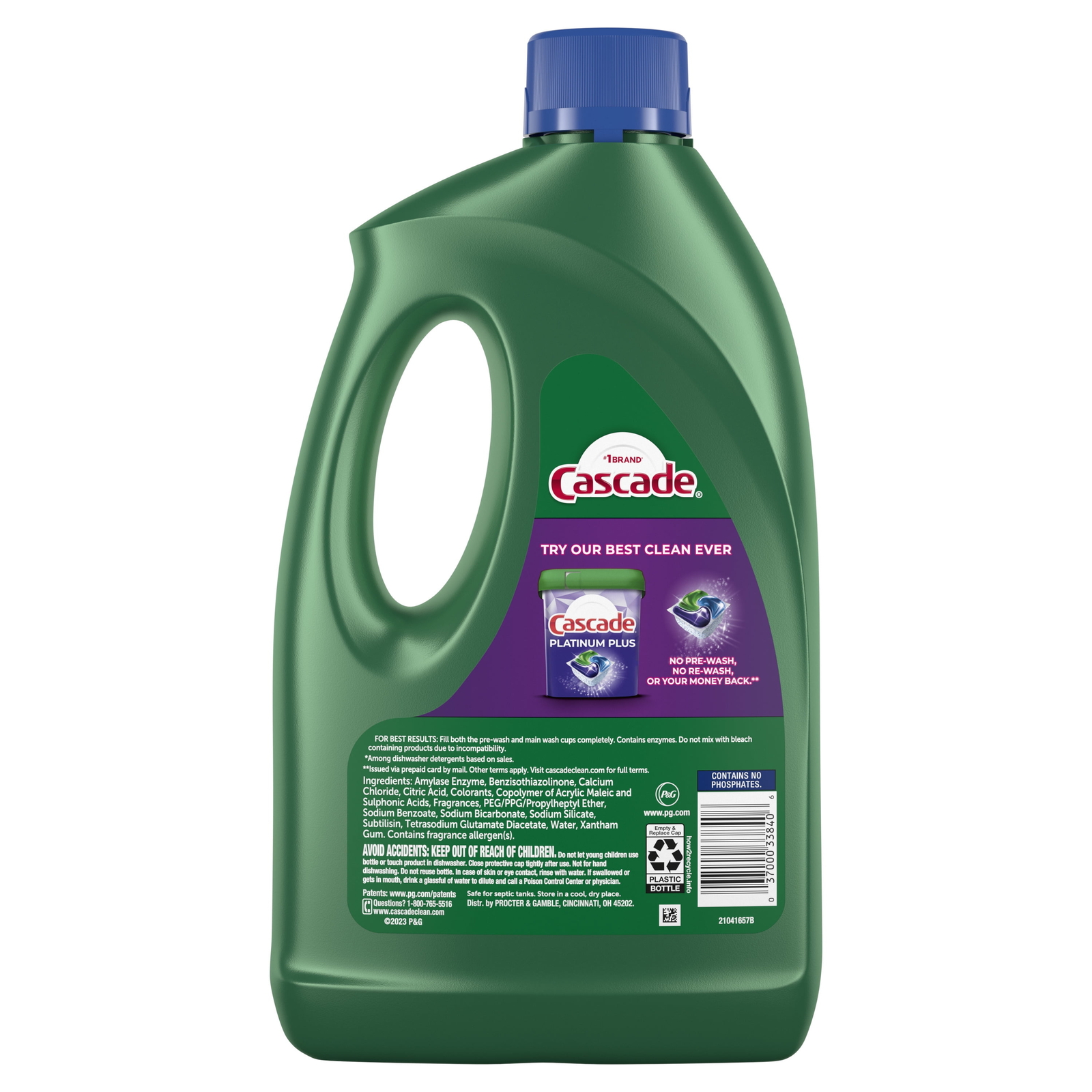 (4 pack) Cascade Complete Dishwasher Detergent Liquid Gel, Dish Detergent