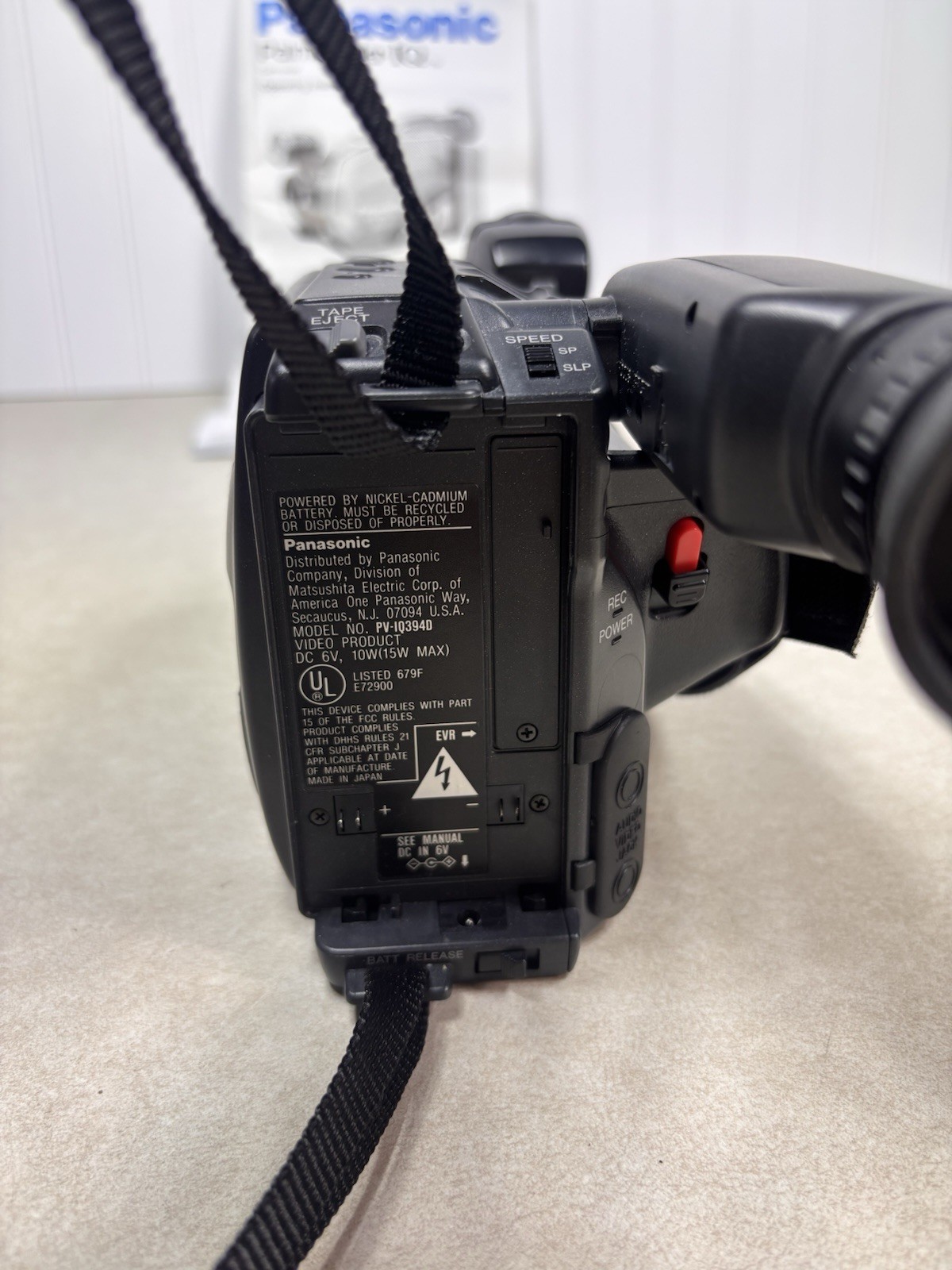Panasonic Palmcorder IQ Intelligent Camcorder /Instructions NO BATTERY UNTESTED