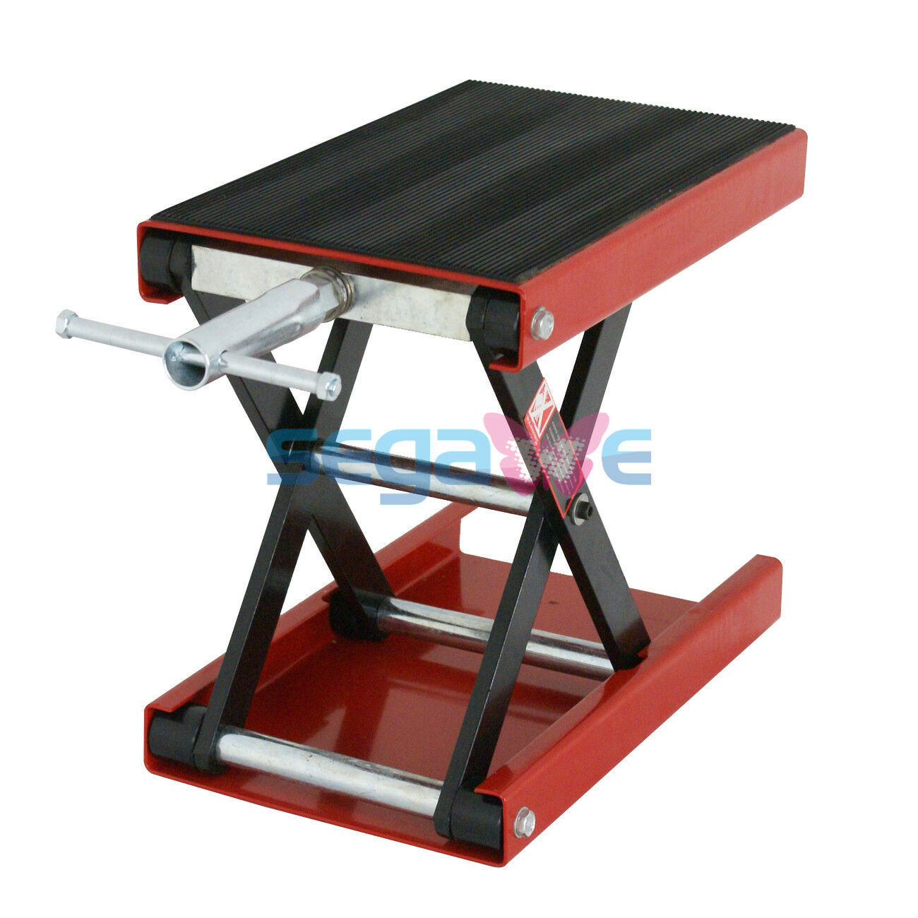 1100 lbs Motorcycle Scissor Jack Lift Wide Deck Stand Widow Cruiser Touring Bike