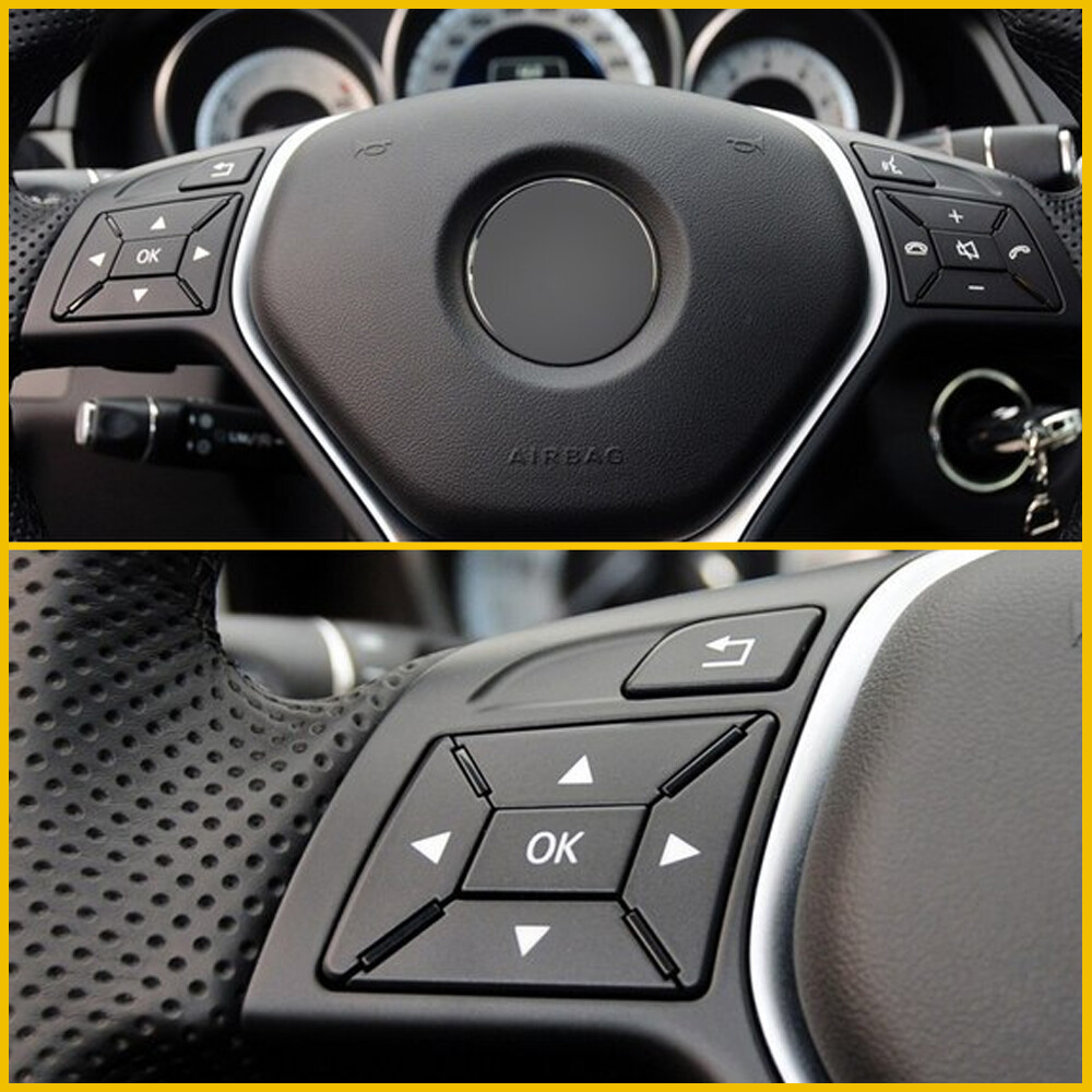 For Mercedes Benz E C G Class 2012-2016 Steering Wheel Button Cover Trim Black A