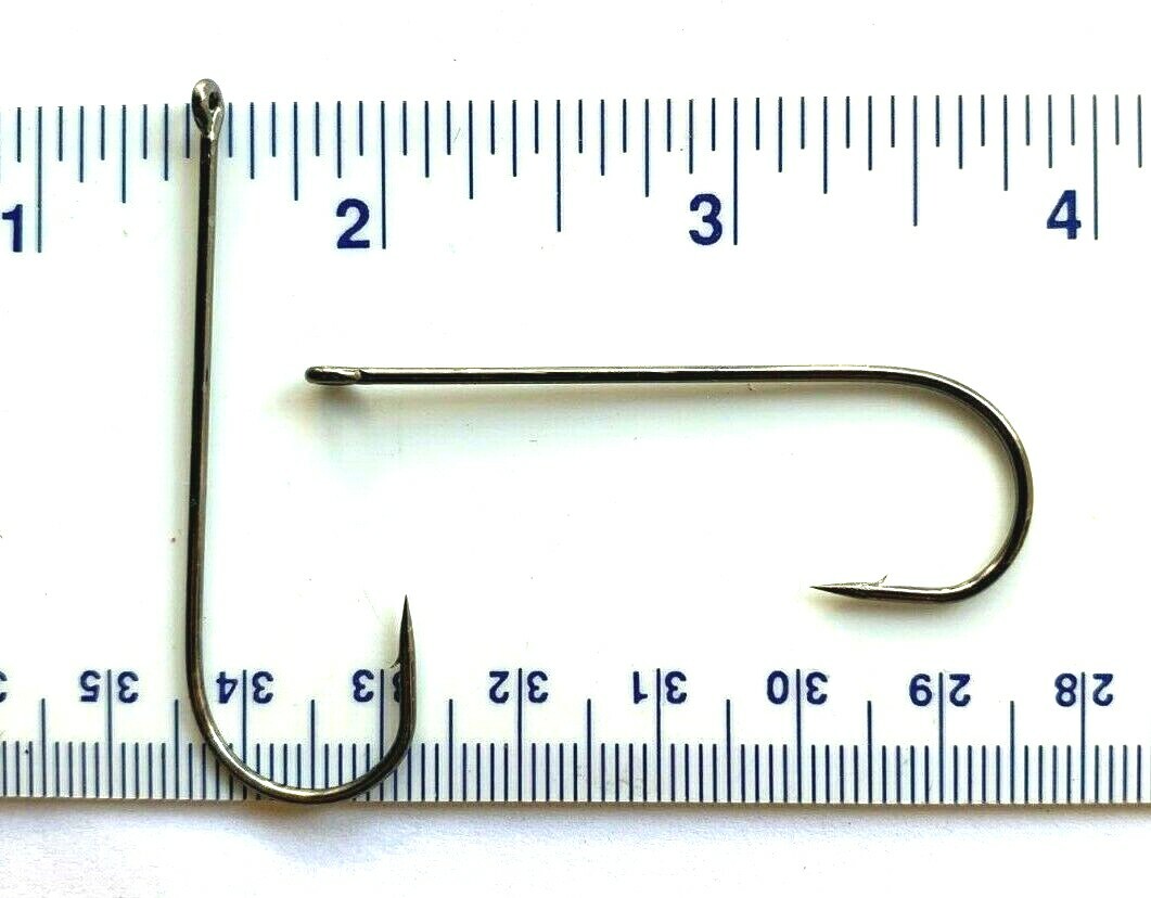 1000 super strong 9146 2X strength GT Black Nickel Aberdeen Fish Hooks size 4/0