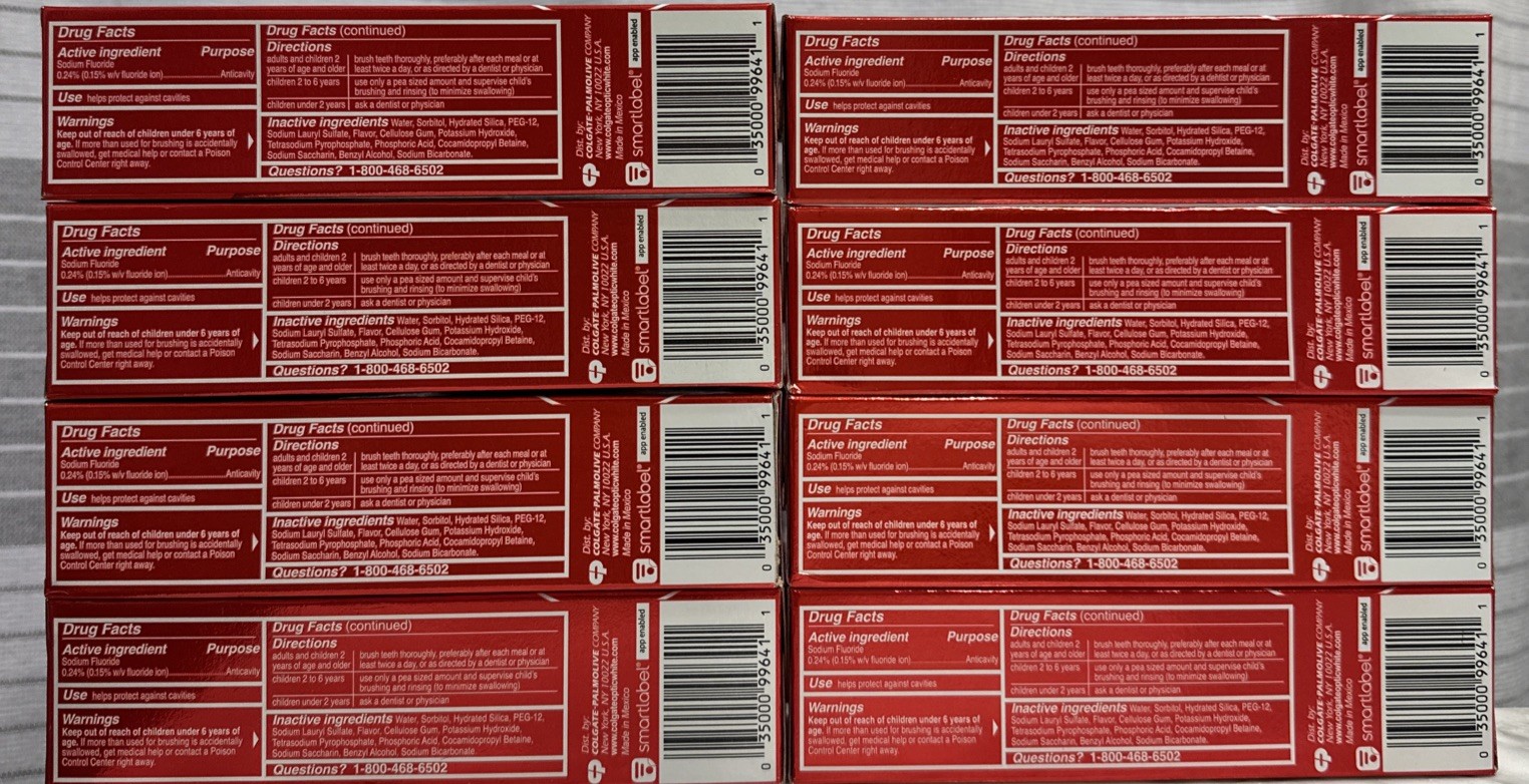 8 Pack: Colgate, Optic White Stainfighter Toothpaste + Baking Soda, 4.2 oz