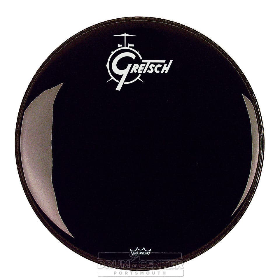 Gretsch Permatone Ebony Bass Drumhead 20" w/Center Logo
