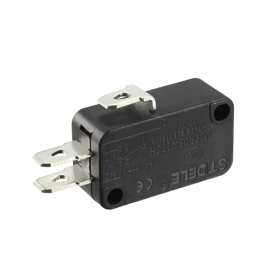 2X V-15-1C25 15A 250V AC 3 Terminals Snap Button Type Miniature Micro Switch