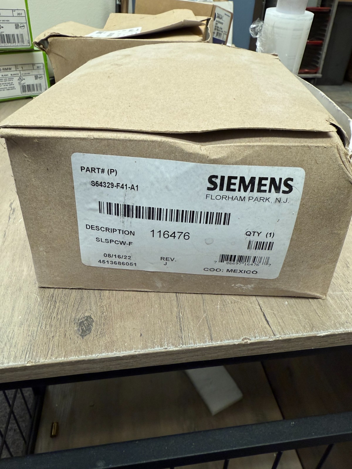 Siemens SLSPCW-F,  Part S54329-F41-A1,  116476,  Fire Alarm,  BRAND NEW