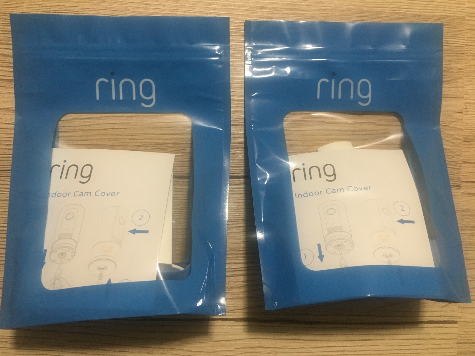 RING Indoor Cam Cover Security Camera Privacy Cover - White NEW, 2PC