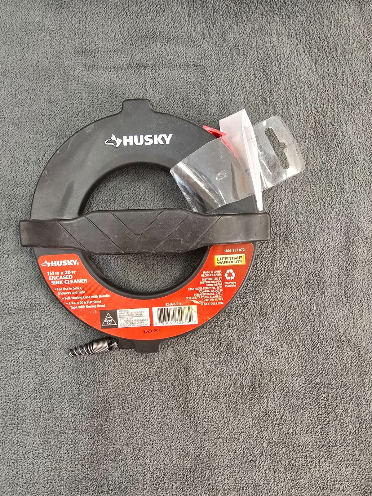 Husky 1/4 in. x 20 ft. Encased Sink Cleaner