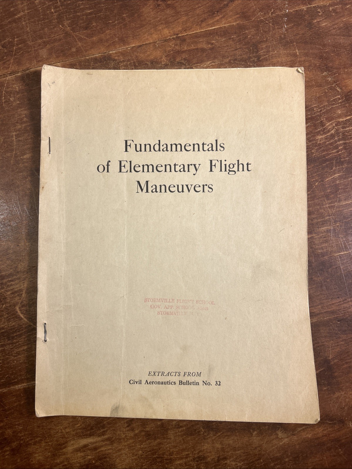FUNDAMENTALS OF ELEMENTARY FLIGHT MANEUVERS, Extracts From No.32 Stormville NY