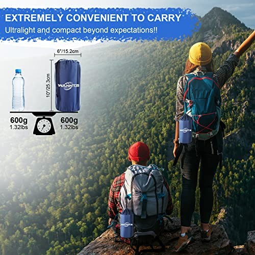Blue Ultralight Inflatable Sleeping Pad—Bold-In Blue—Camping Sleeping Pad