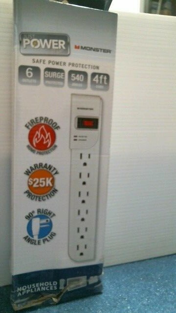 Monster 6 Outlet Household Appliance Power Strip  (00716)  FS