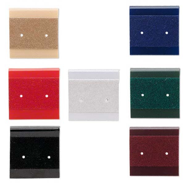 Wholesale 100 Small Velvet Flocked 1 Inch Earring Display Cards with Hanging Tab