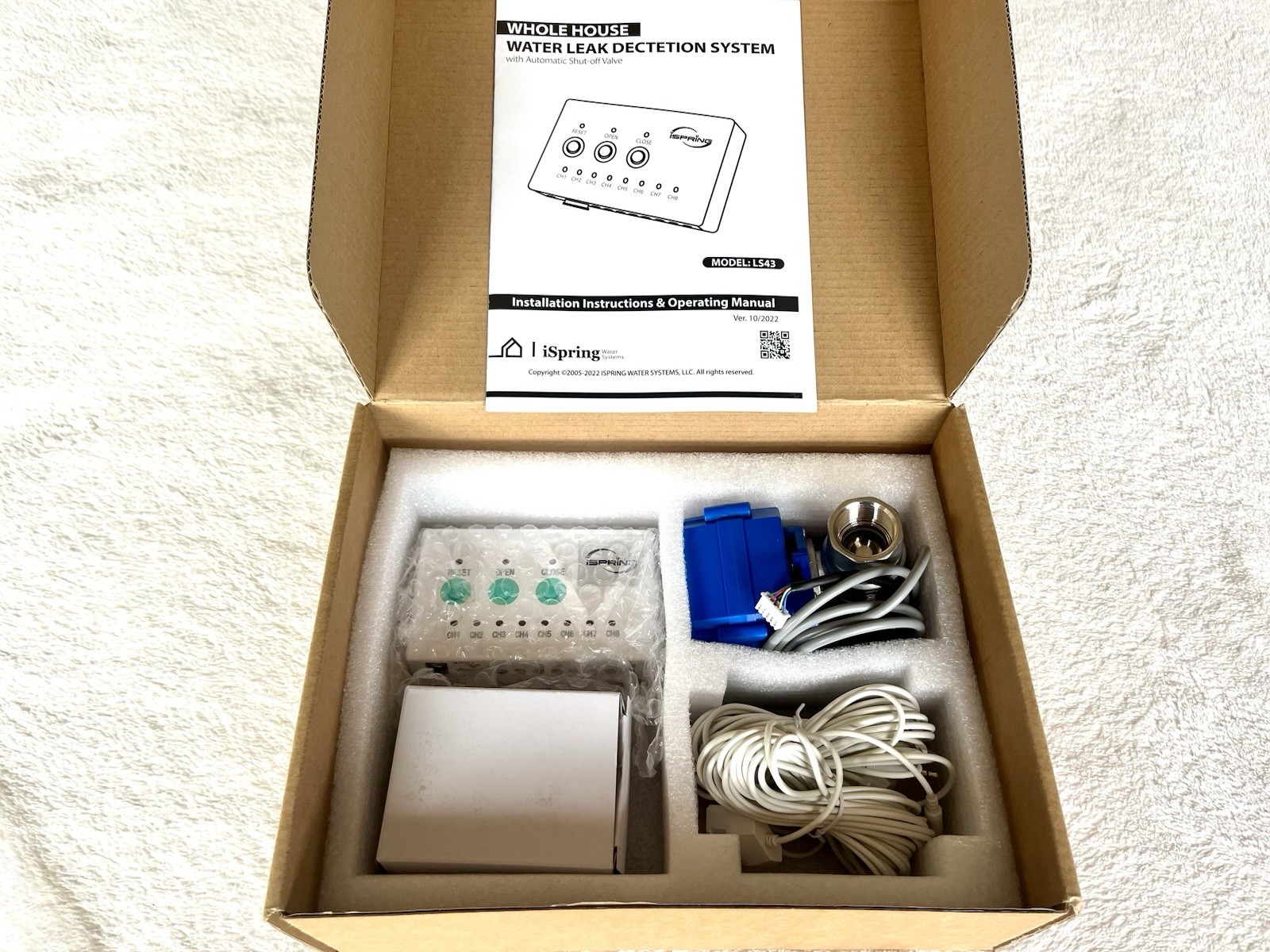 iSpring Whole House Water Leak Detection System MOD# LS43
