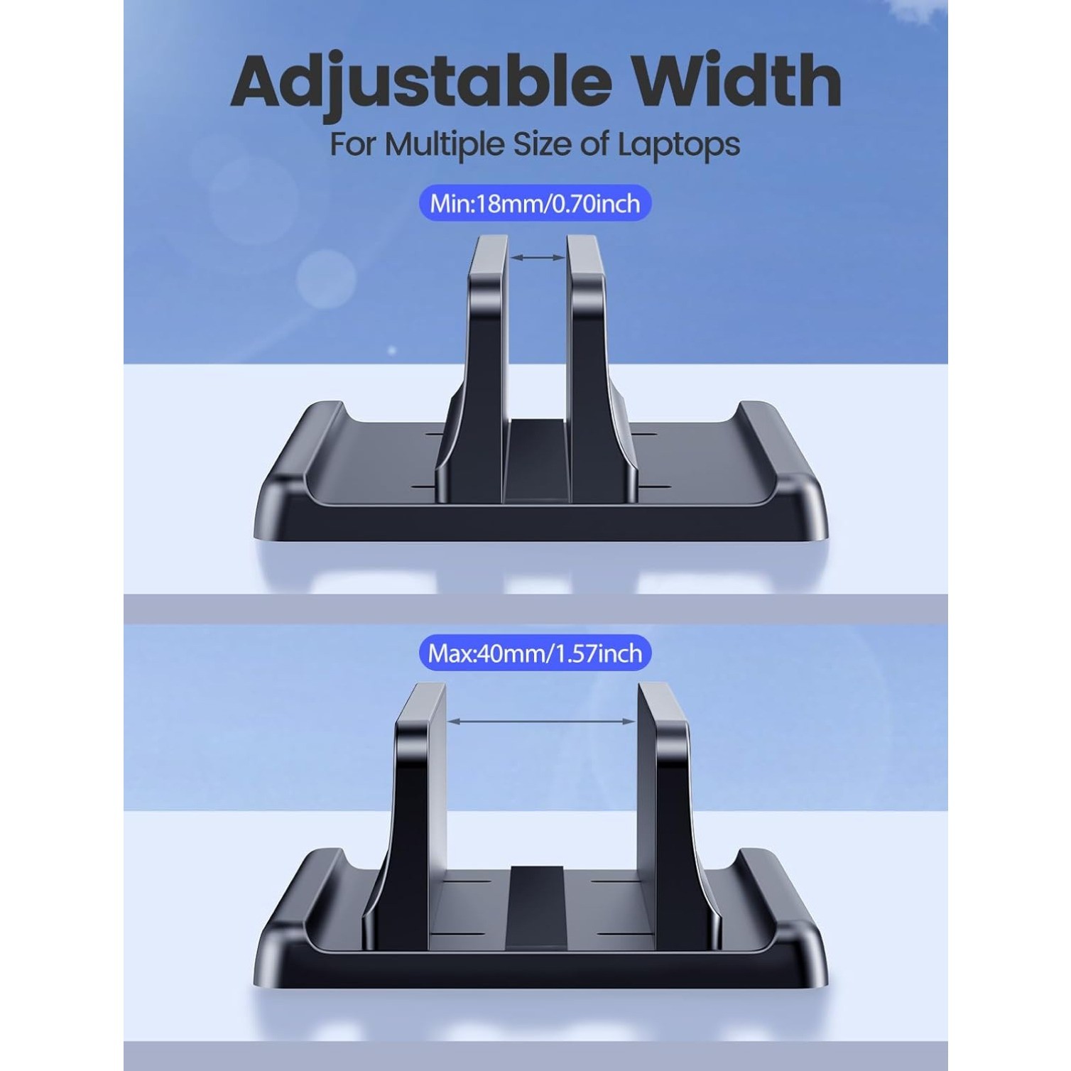 Vertical Laptop Stand Holder Adjustable Desktop for All MacBook Pro Air,Mac