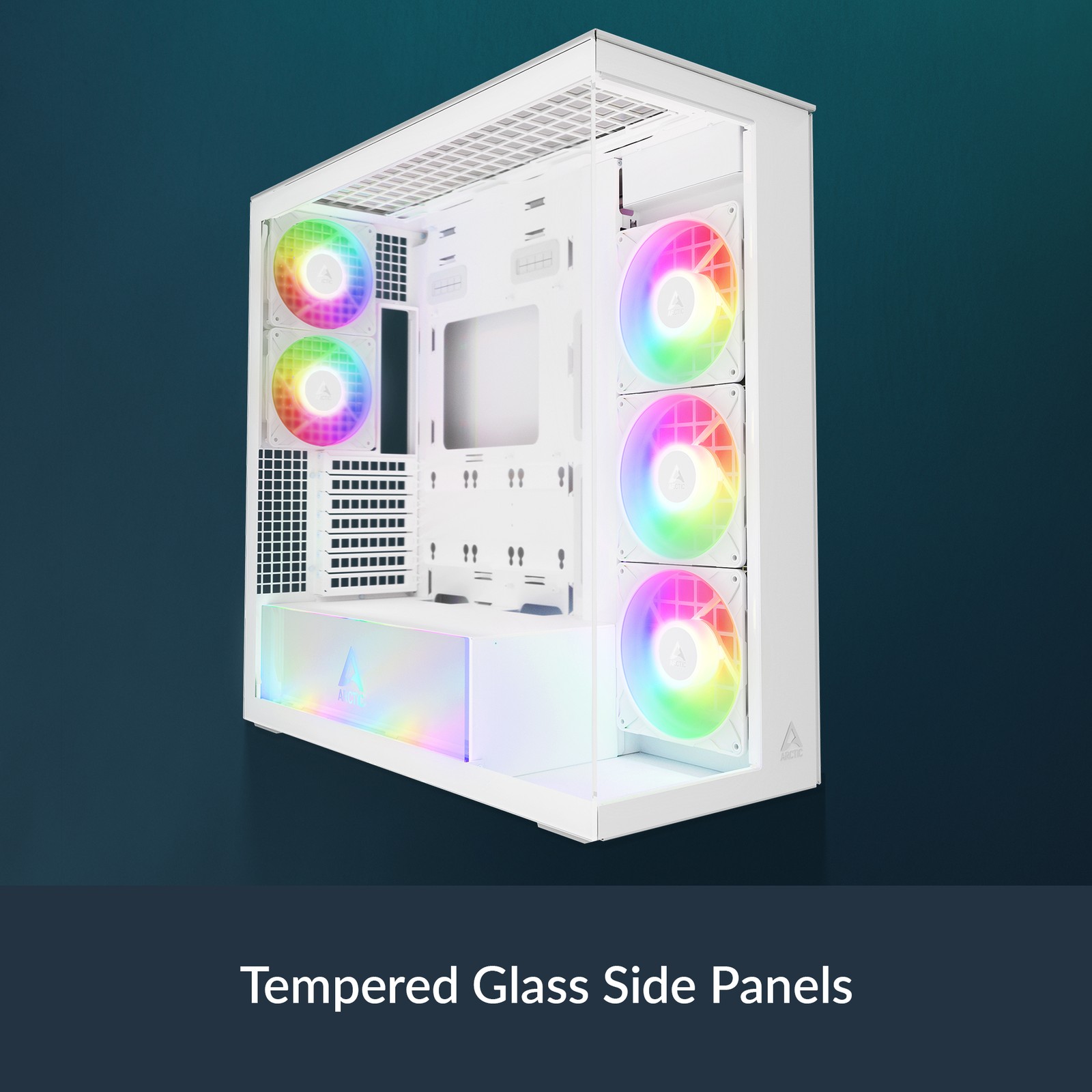 ARCTIC Xtender (White) PC Case Tempered Panorama Glass Midi Tower Gaming