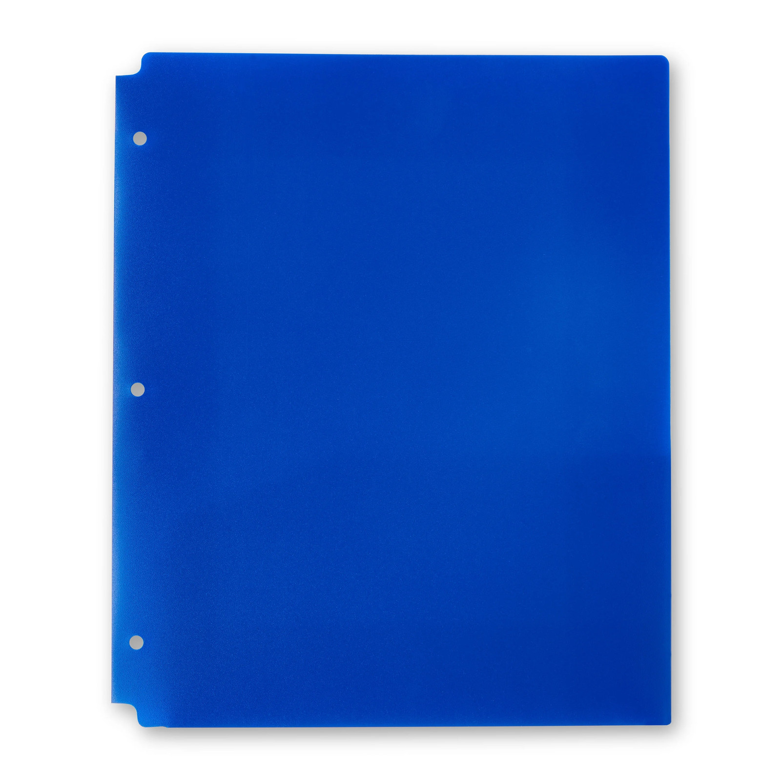 2 Pocket Poly Folder Pen+Gear 9.4x11.4in Blue