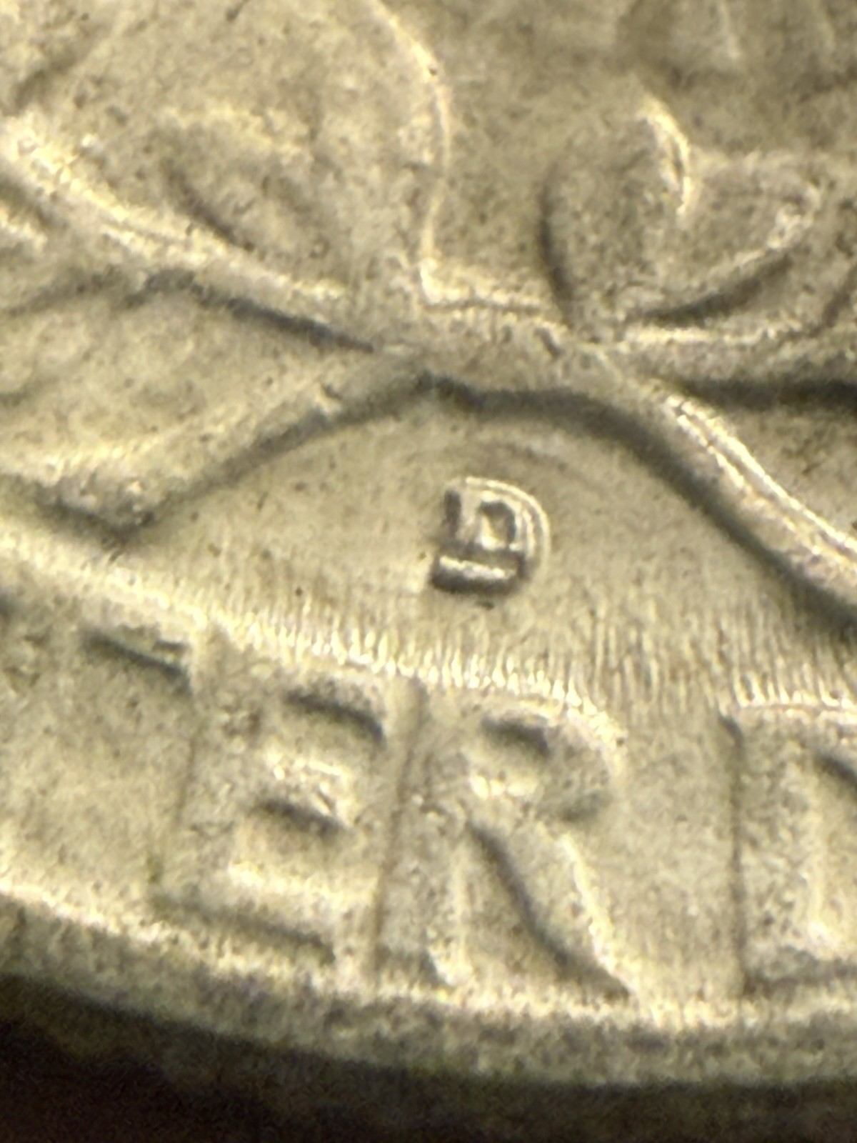 1955-D Silver Washington Quarter Error D Reverse 90% Silver