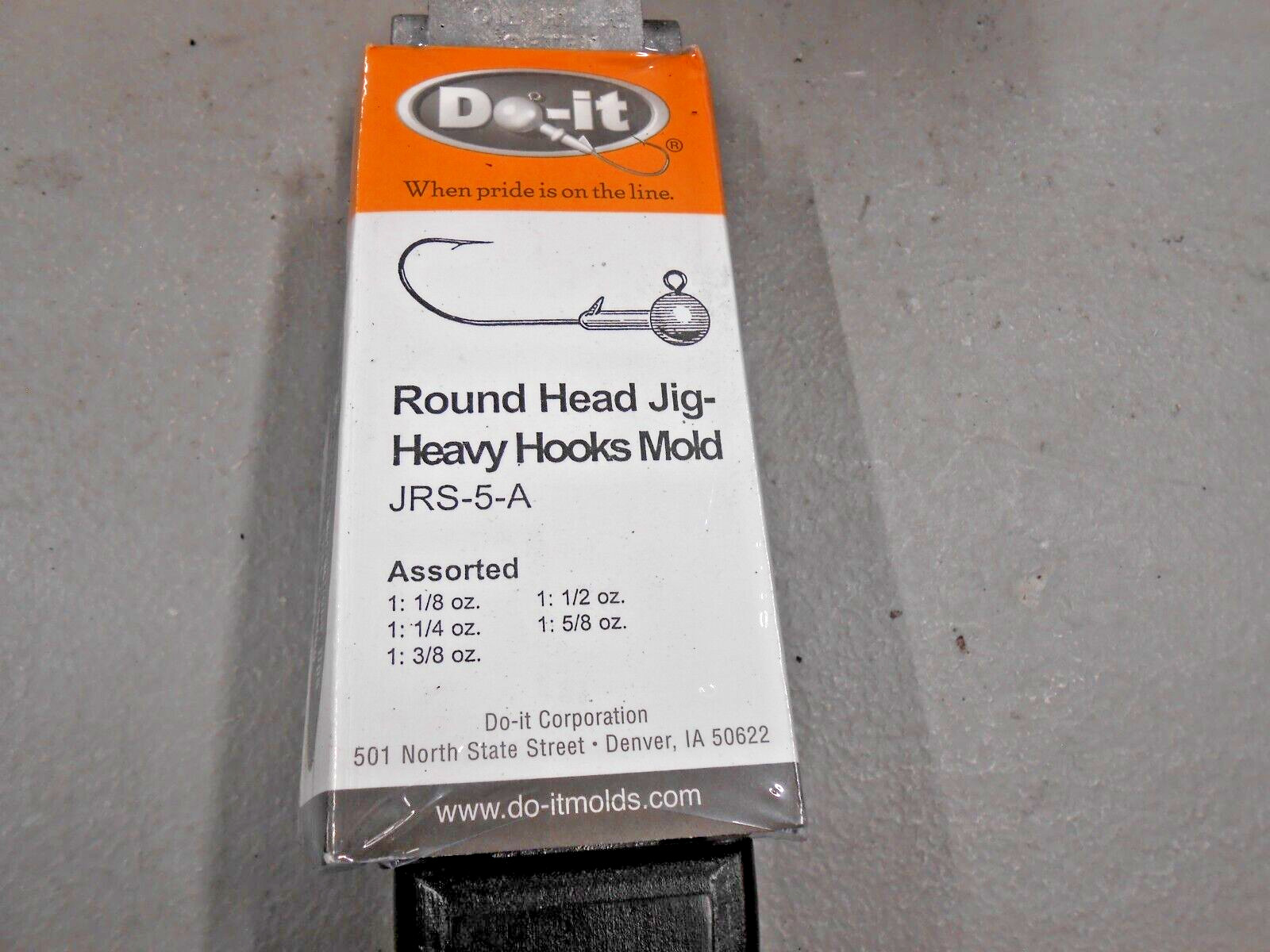 1023 DO-IT Round Head Hvy Hook Jig Mold 1/8 - 5/8 oz