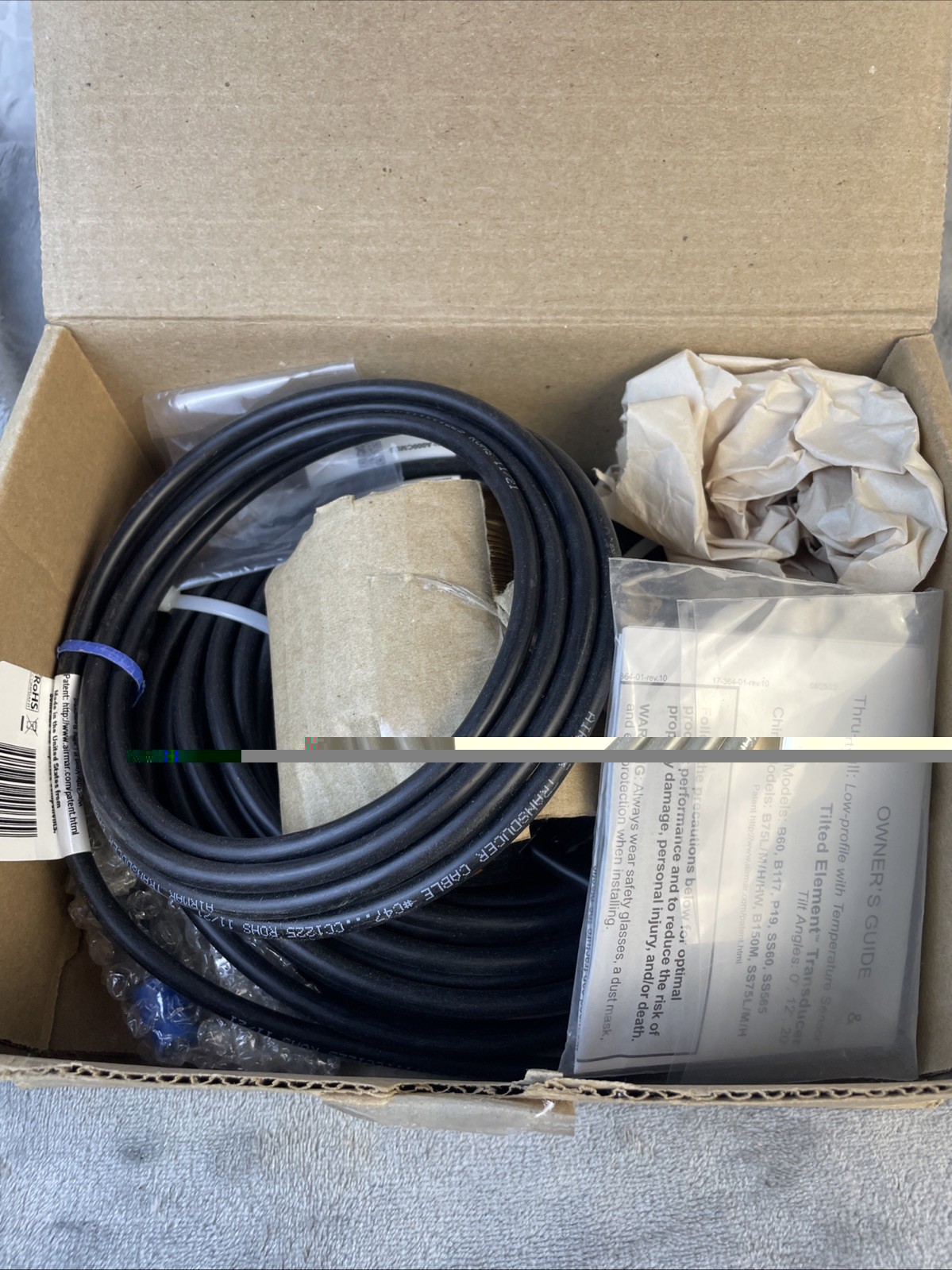 Garmin B60 Bronze Tilted Element 20° Through Hull Transducer Blue 8 Pin
