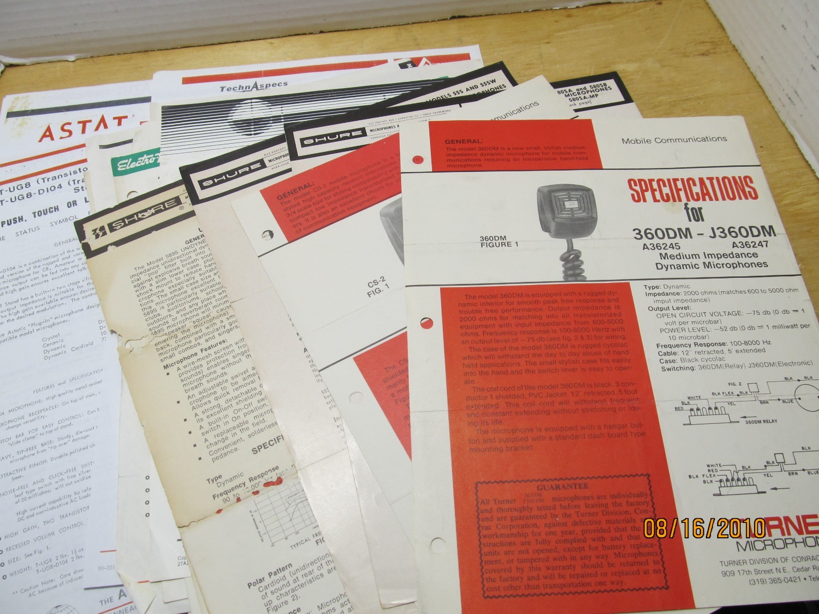VINTAGE MICROPHONE BULLETINS AND SPECS APPROXIMATELY 115 PAGES
