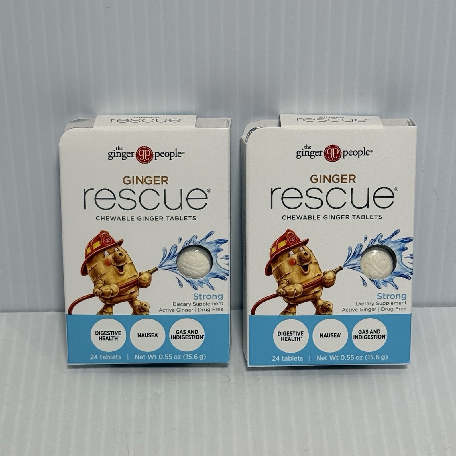 Ginger Rescue Chewable Ginger Strong Motion Sickness Nausea Gas 48 tablets  7/28