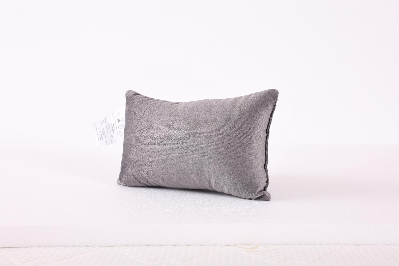 Tiny Pillow, 2-Pack Gray Micromink Shell Mini Pillows, 11"x7" - Machine Washa...