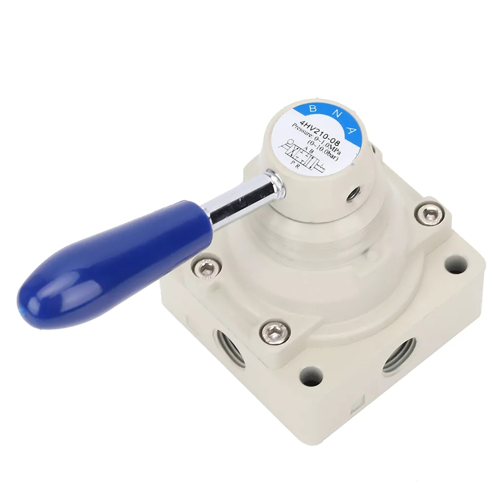 Hand Lever Air Valve 4 Way 2 Position Direct Action 1/4in NPT Pneumatic Valve