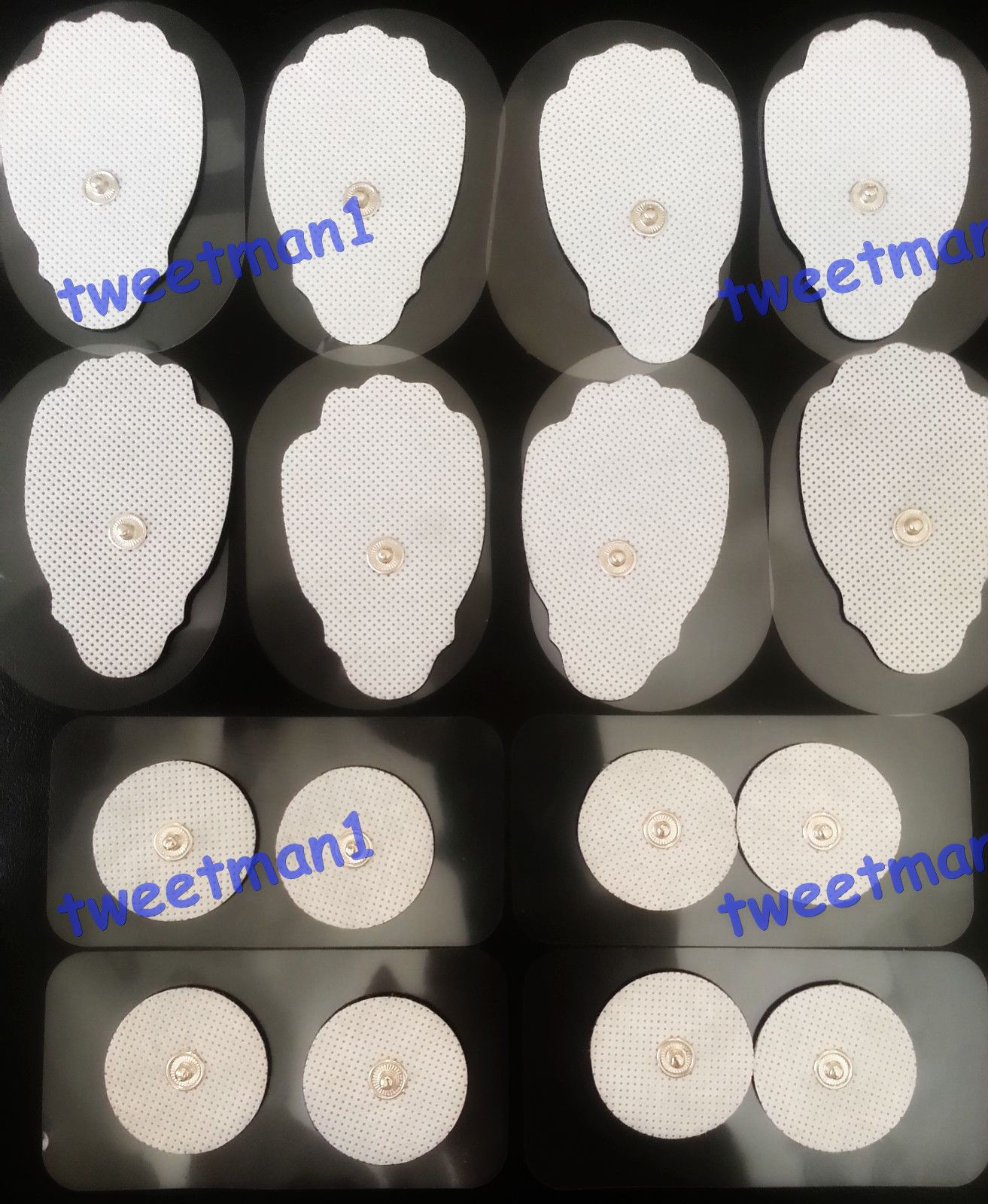 REPLACEMENT ELECTRODE PADS (16 LG, 16 SM) COMPATIBLE WITH IQ DIGITAL MASSAGERS