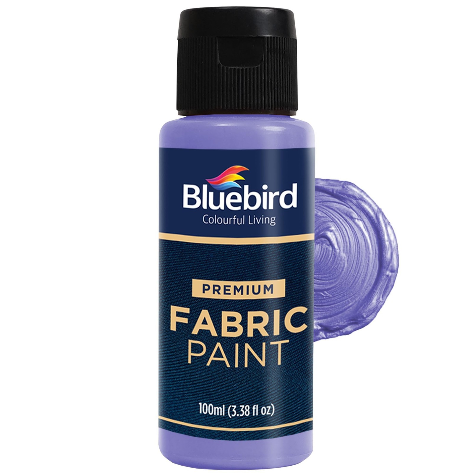 BLUEBIRD Fabric Paint, Victorian Purple, 3.4 Fl Oz, Permanent Fabric Paints f...
