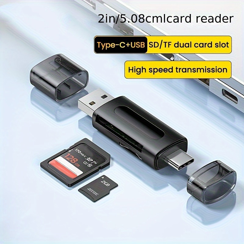 4 in 1 USB Type C SD TF Card Reader USB 2.0 Memory Card Adapter for Laptop PC