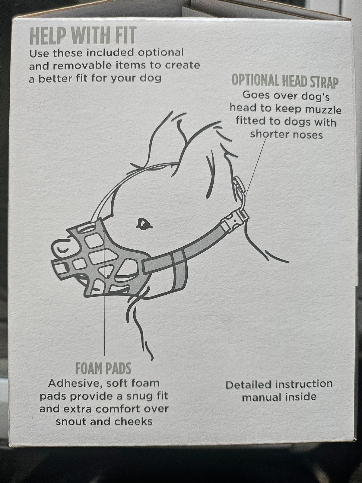 Top Paw Training Adjustable Dog/Canine Basket Muzzle MEDIUM NEW W/STRAP &FOAM