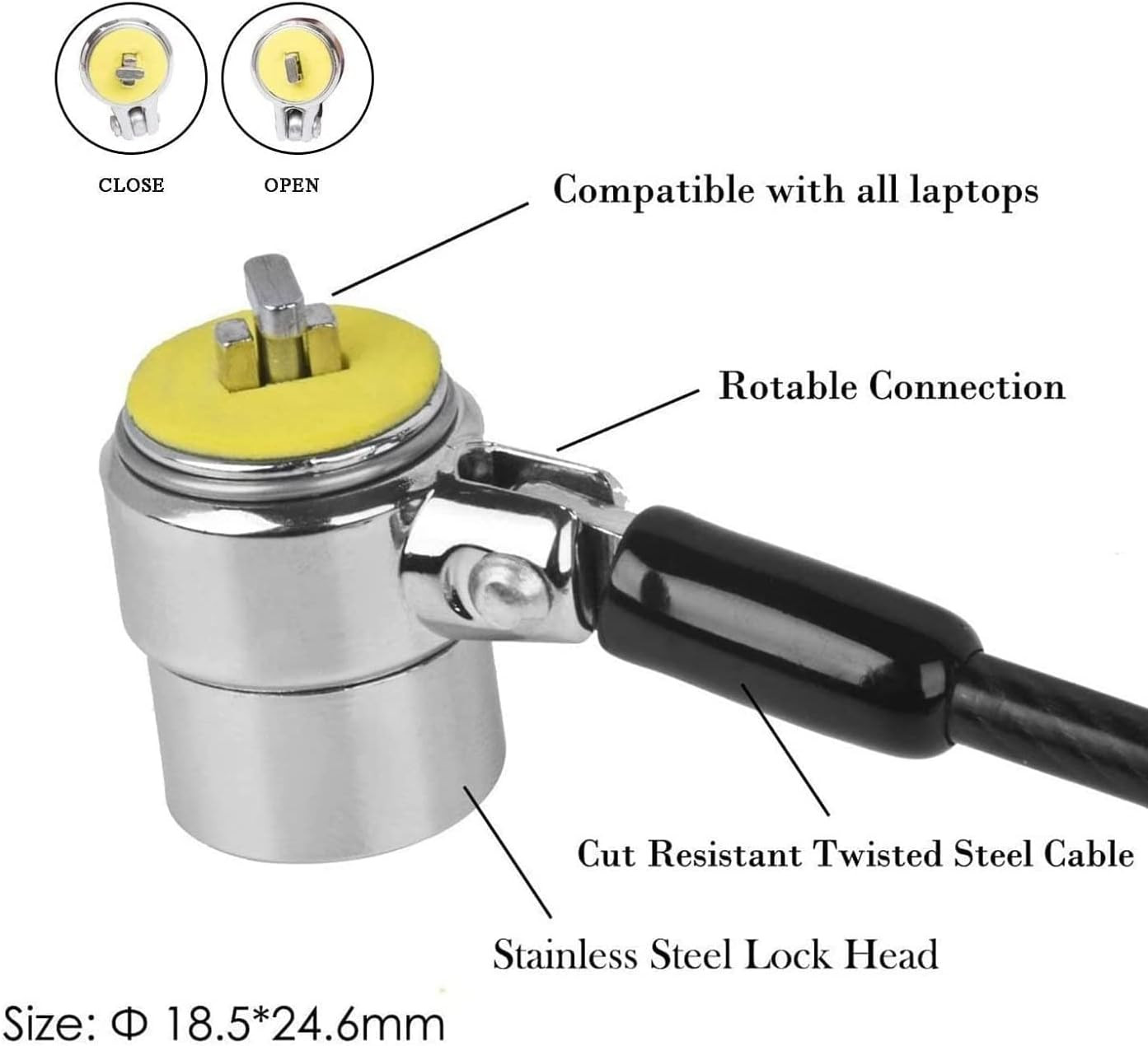 Laptop Cable Lock Hardware Security Cable Lock Anti Theft Combination Lock Noteb