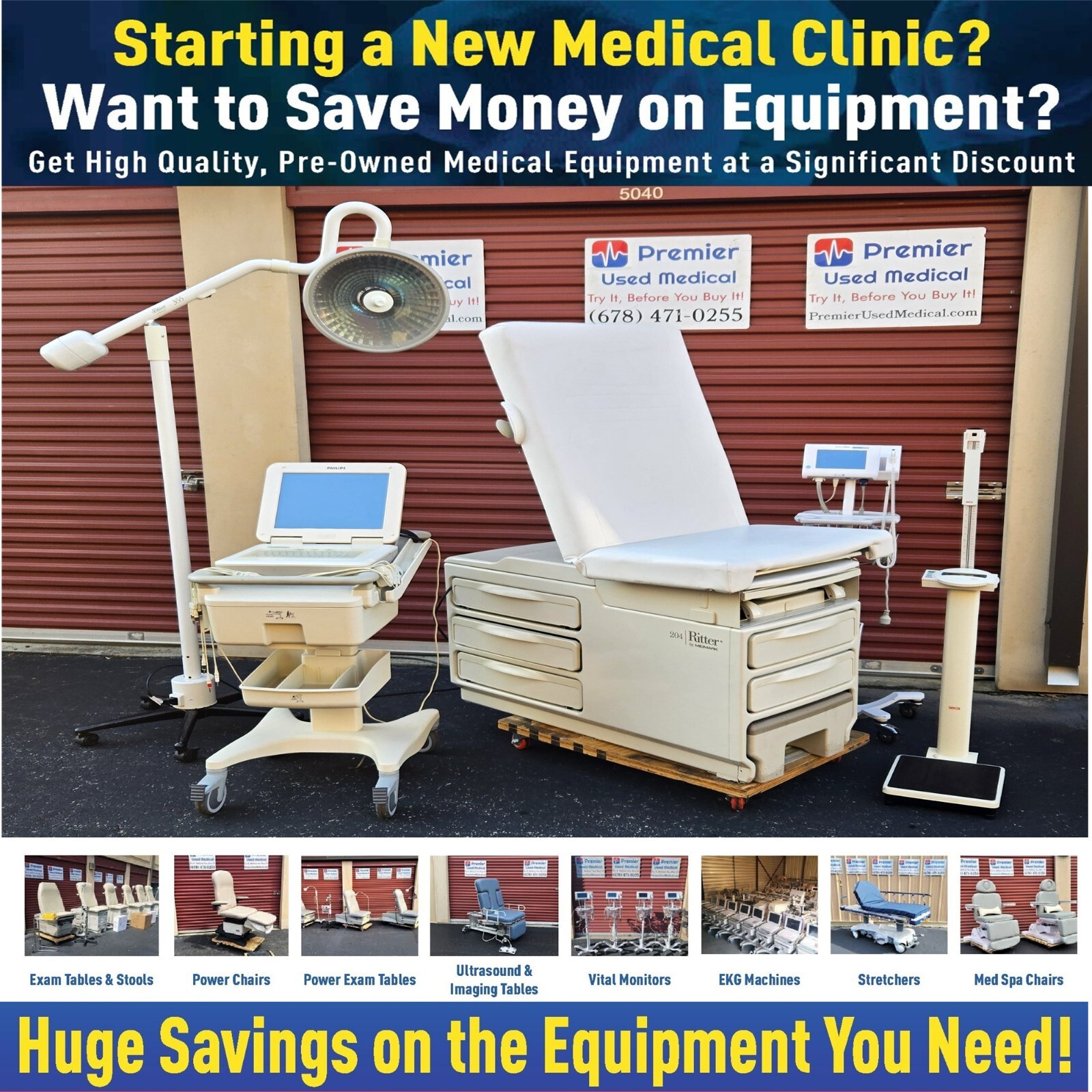 Ritter Midmark Exam Tables 204 Midmark Mist Upholstery  *Premier Used Medical*