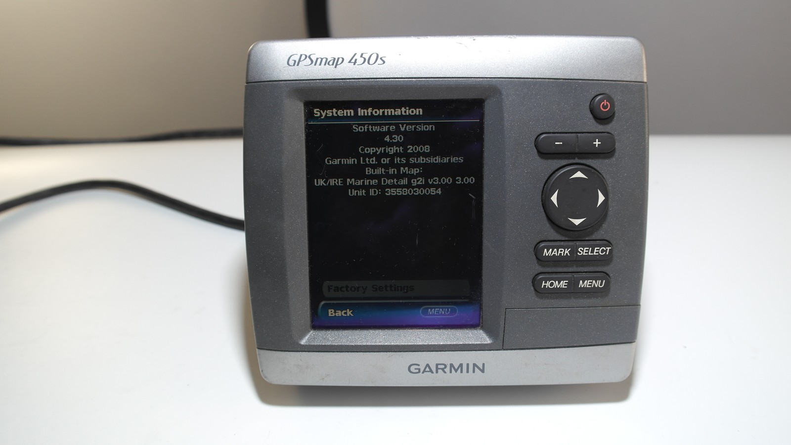 USED garmin gpsmap 450s  working Main unit, monitor,  not include other accessor