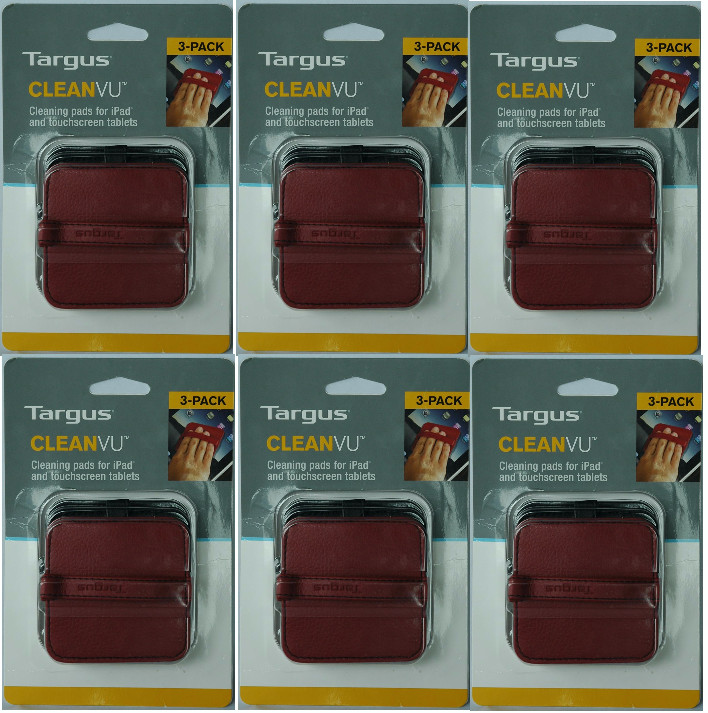 Targus CleanVu Cleaning Pads for All Screens 3 Per Pack 6 Packs