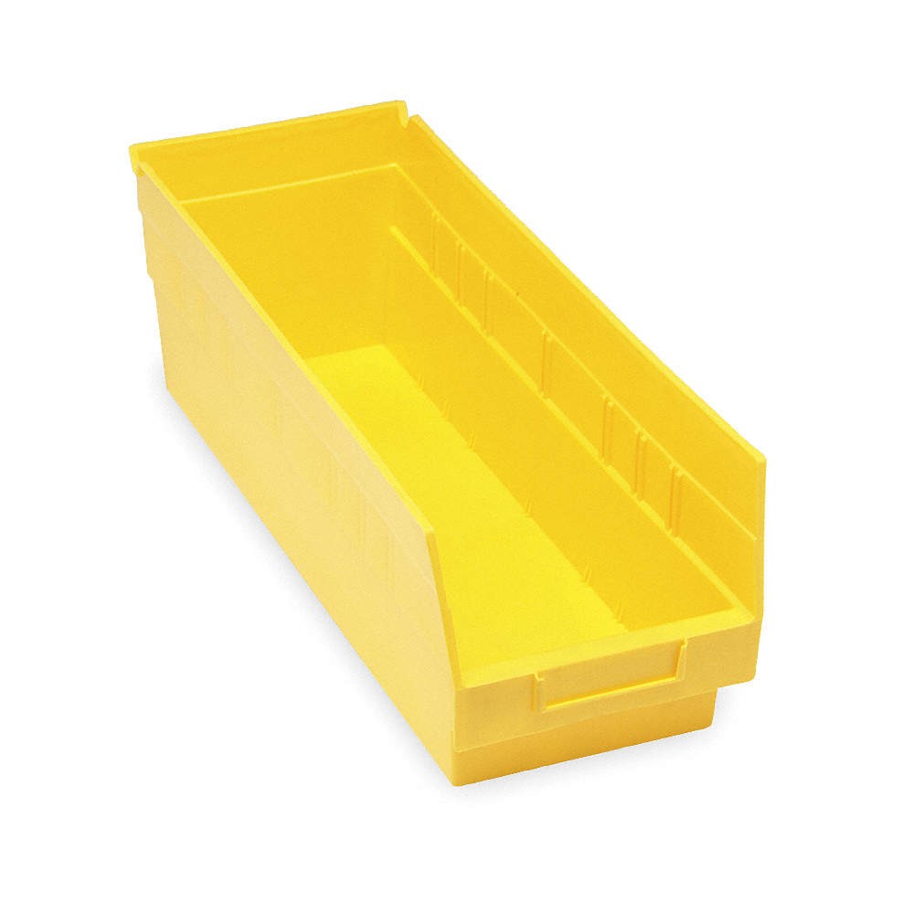 QUANTUM STORAGE SYSTEMS QSB208YL Shelf Bin,Yellow,Polypropylene,6 in 2ZMU2