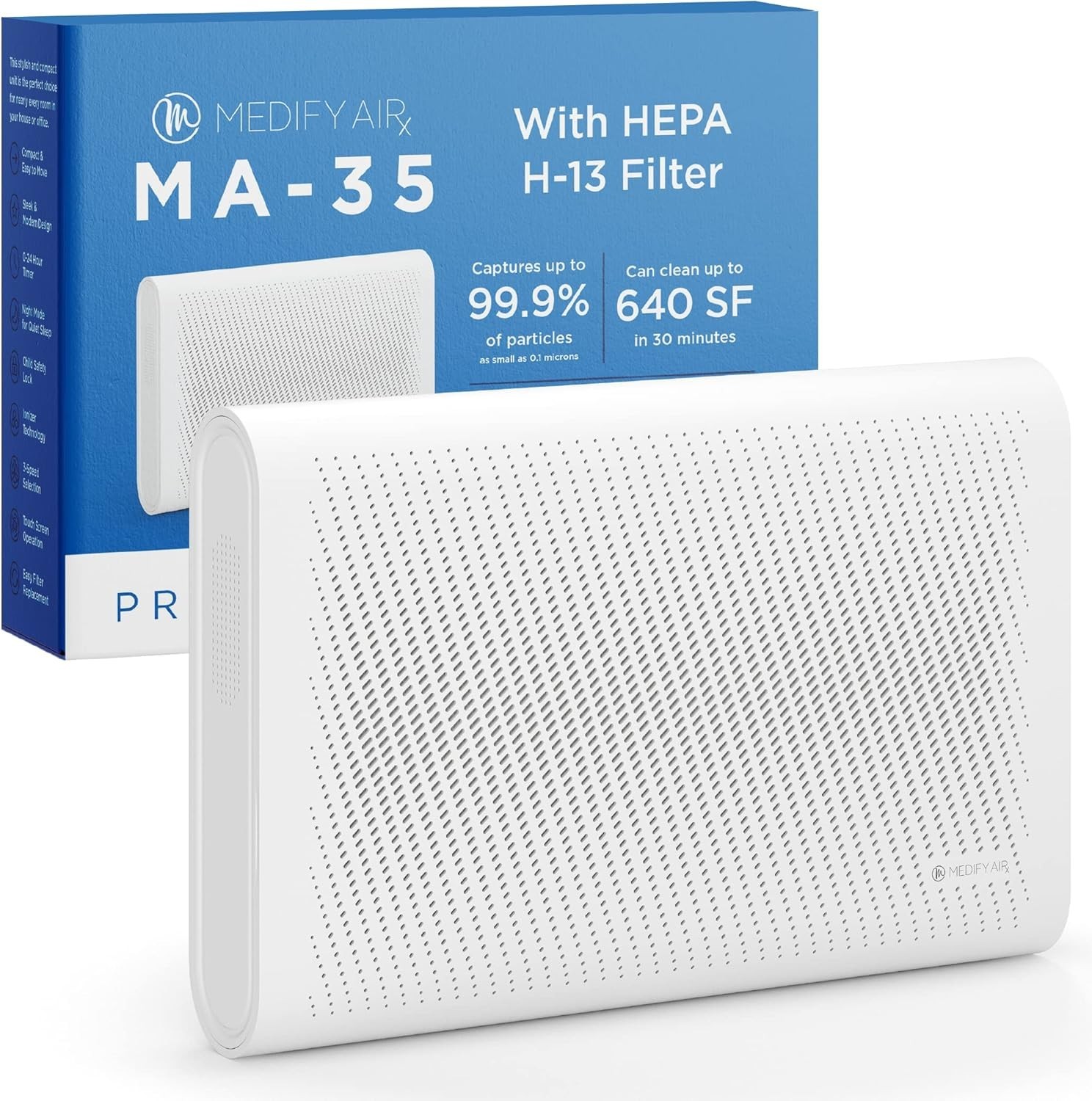 MA-35 Air Purifier with True HEPA H13 Filter | 1280 ft² Coverage in 1hr | 1-Pack