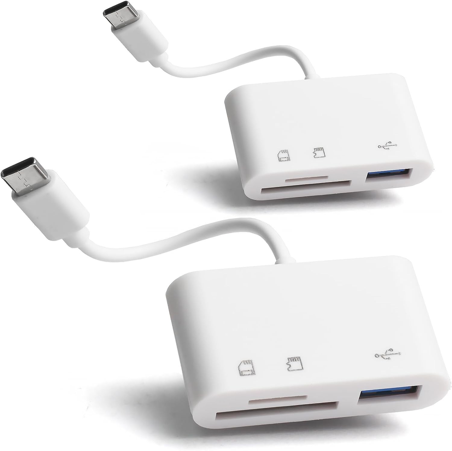 [2 Pack] SD Card Reader for Android, Micro SD Card to USB Adapter, USB C SD Card