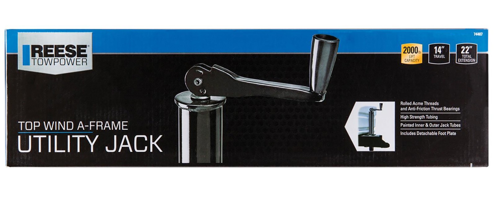 Reese TOWPOWER Top Wind A-Frame Utility Jack (74407) - BRAND NEW UNOPENED