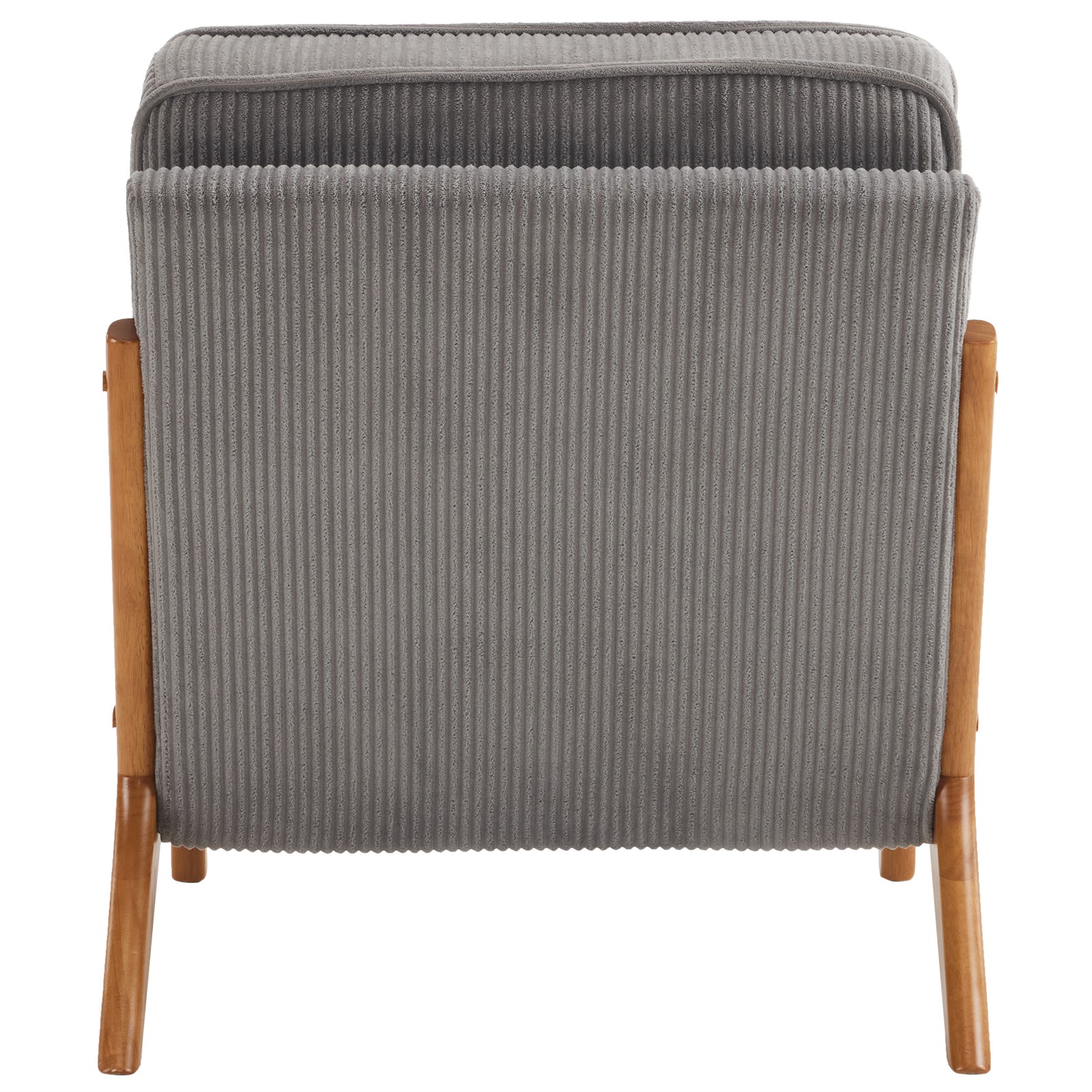 Light Gray Corduroy Upholstered Indoor Lounge Chair (330LBS Weight Capacity)