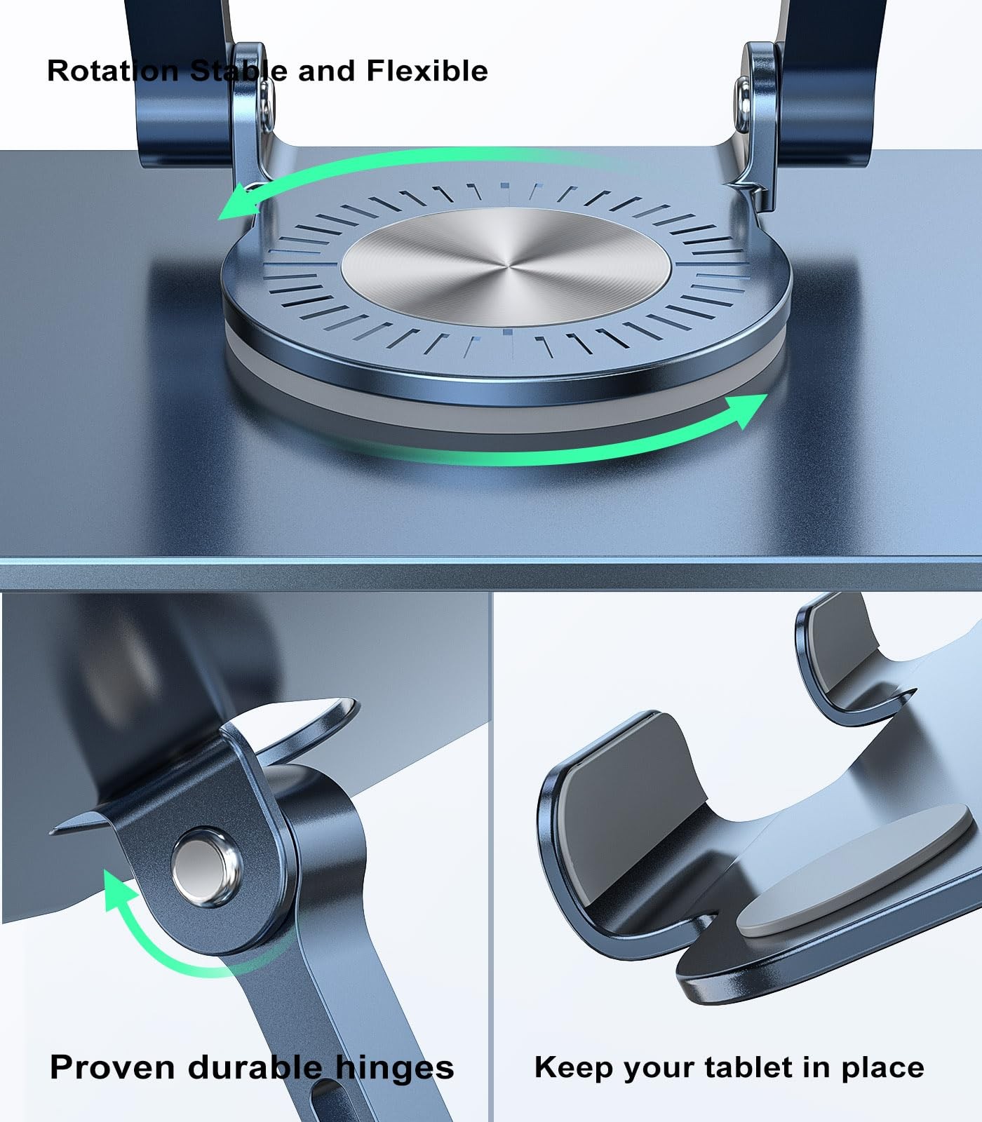 Adjustable Tablet Stand for Desk, Foldable Portable Holder