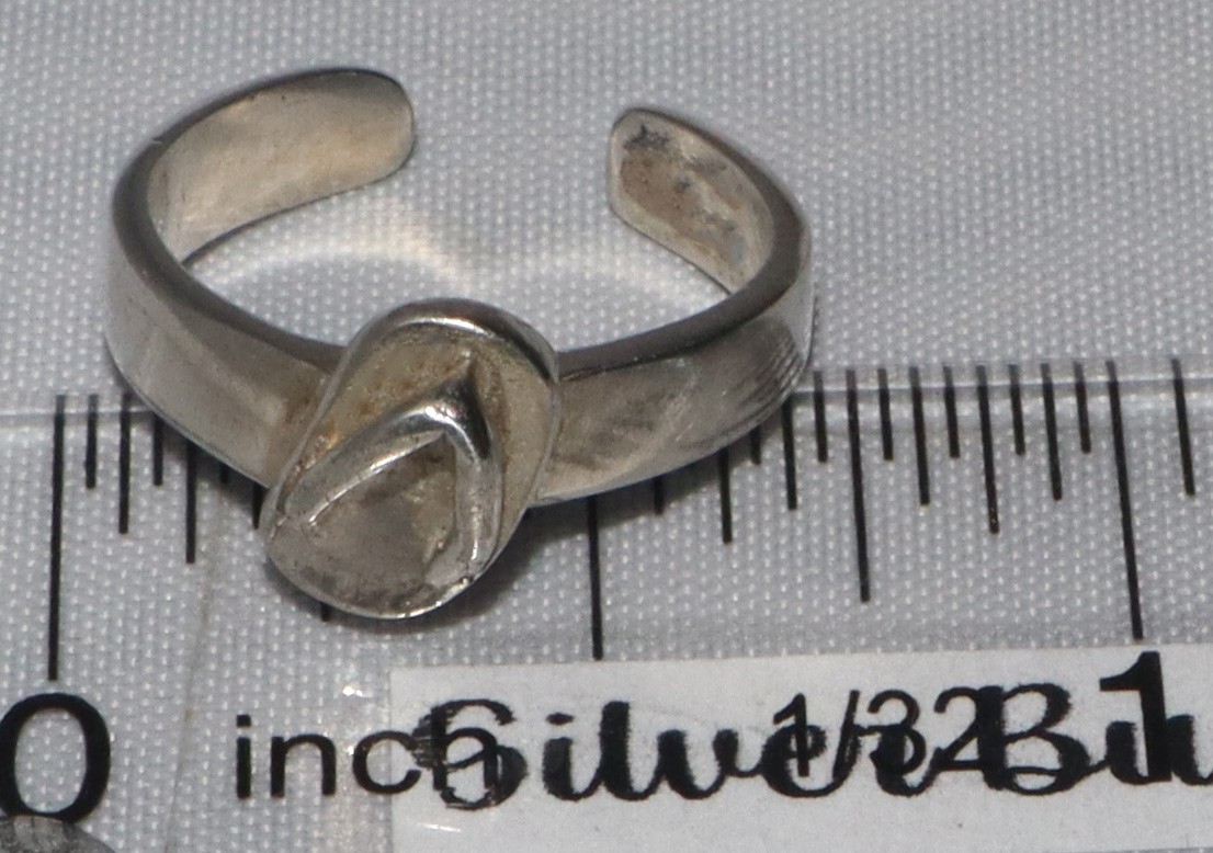 Silpada Sterling Silver HTF Flip Flop Toe Ring O1730 Size 3
