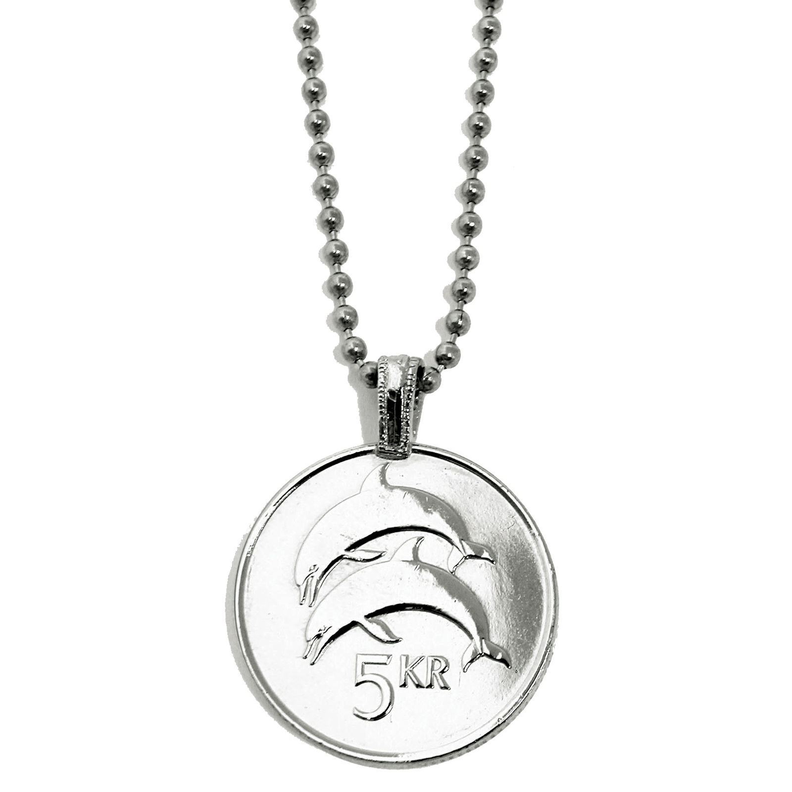 NEW Dolphin Coin Pendant Necklace 11188